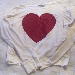 Wildfox White Heart Sweatshirt